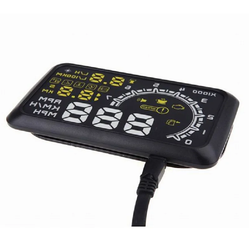 5 дюймовый автомобильный проекционный дисплей HUD OBD2 II Предупреждение о