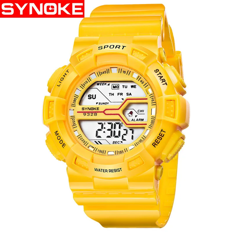 SYNOKE часы водонепроницаемые спортивные детские для мальчиков светодиодный