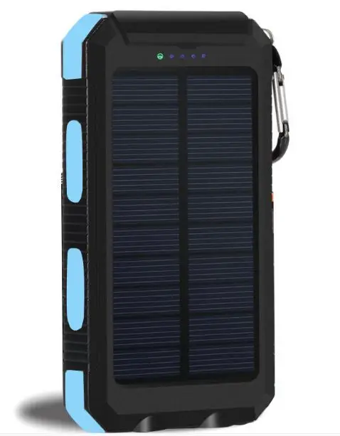 Ggx Energy 8000 мАч переносная солнечная батарея зарядное устройство для телефона открытый кемпинг компас+ защита от пыли/воды+ светодиодный свет+ 2xUSB выход