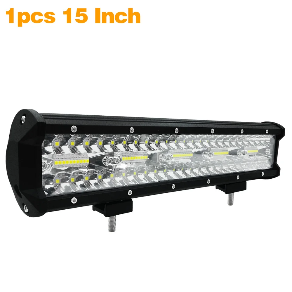 1pcs 15 Inch 4 7 15 дюймов светодиодный светильник 60 Вт 120 Вт 300 Вт внедорожный светильник s рабочий светильник бар Точечный светильник s 4WD 4x4 грузовик внедорожник ATV Трактор Лодка - Цвет: 1pcs 15 Inch