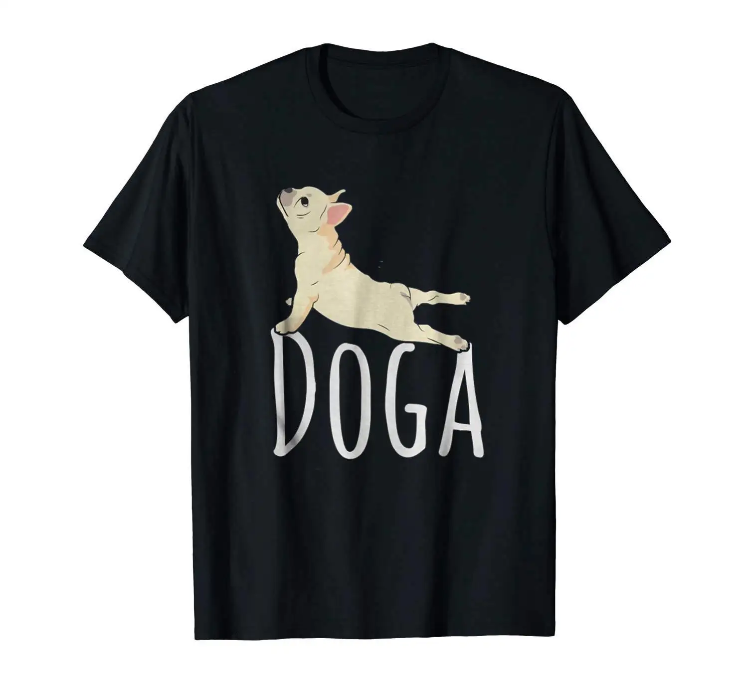 Футболка для йоги Doga забавная черная футболка с рисунком собаки унисекс новая