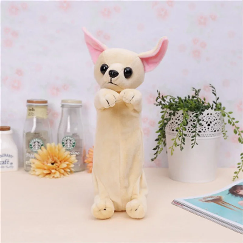 2019 Kawaii Animal школьная мягкая плюшевая игрушка Чихуахуа сумка для собак Papelaria пенал
