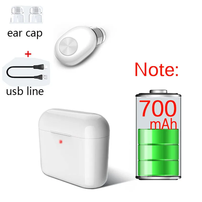 700mAh BL1 Bluetooth наушники, гарнитура, мини беспроводной Bluetooth наушник с зарядным устройством, гарнитура с микрофоном для Ios Android телефона - Цвет: 700mAh