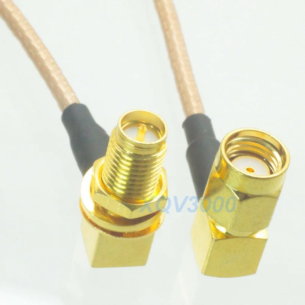 RG316 6 дюймовый радиочастотный коннектор RP * SMA штырь гнездо прямоугольный кабель FPV