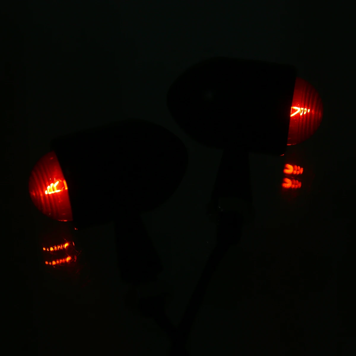 Mayitr 2pair Metal Bullet Amber Motorcycle Turn Signal Light High Quality Motorbike Blinker Indicator Lamp |