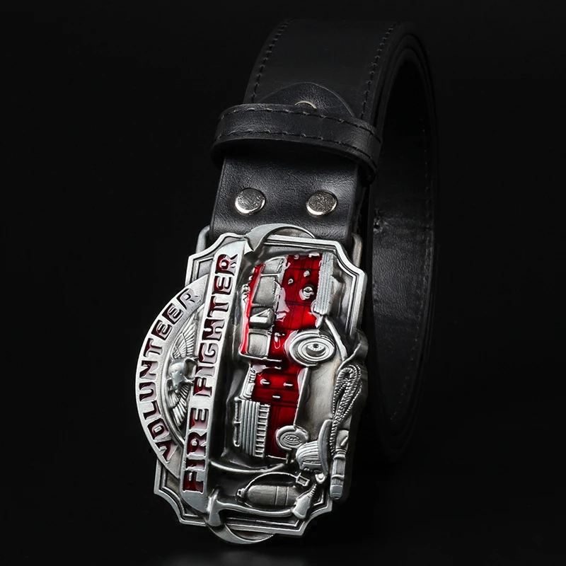 Мужской ремень с пряжкой для пожарной службы машины значок бригады пожарная