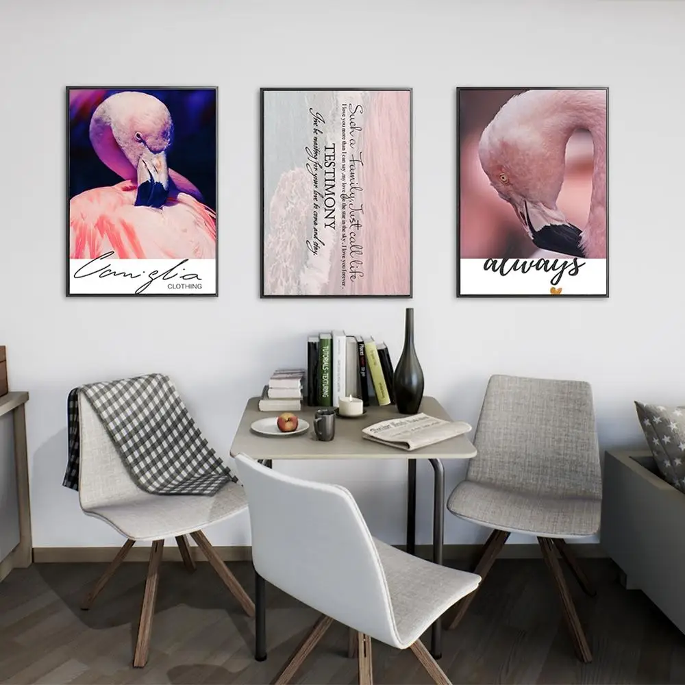 Любовь скандинавский акварель Корона пара Фламинго картина с рисунком животных