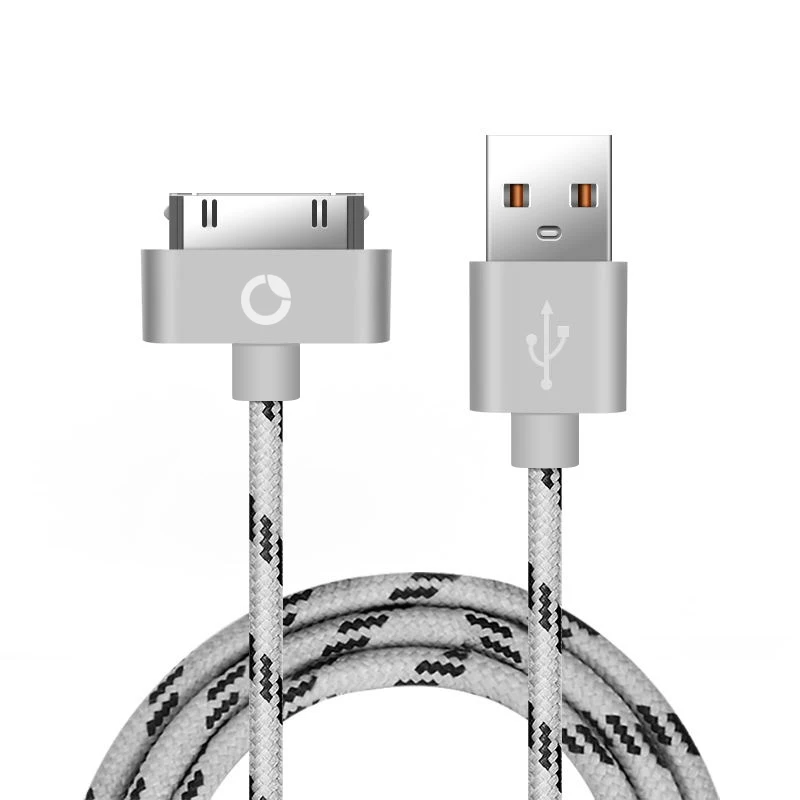 PZOZ для iphone 4 кабель 30 pin быстрое зарядное устройство usb для apple iphone 4s 4 s кабель для зарядки cabe touch части ПОРТ шнур 2 м 4se адаптер - Цвет: Silver