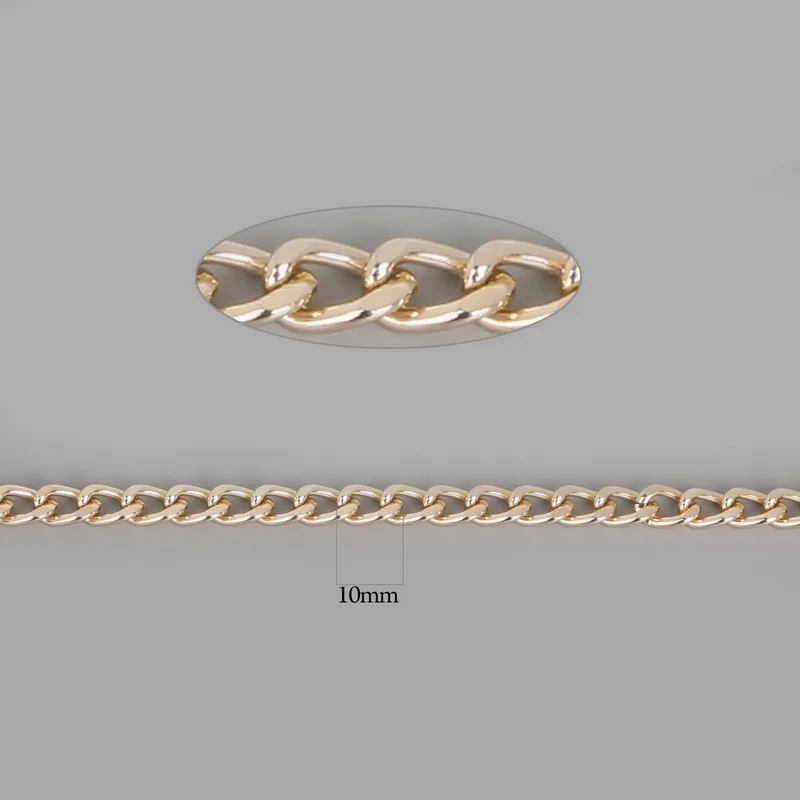 3 метра/лот 10x7мм Серебряная/Золотая Алюминиевая Цепочка Оптом для Изготовления Украшений Из DIY Материалов Находки