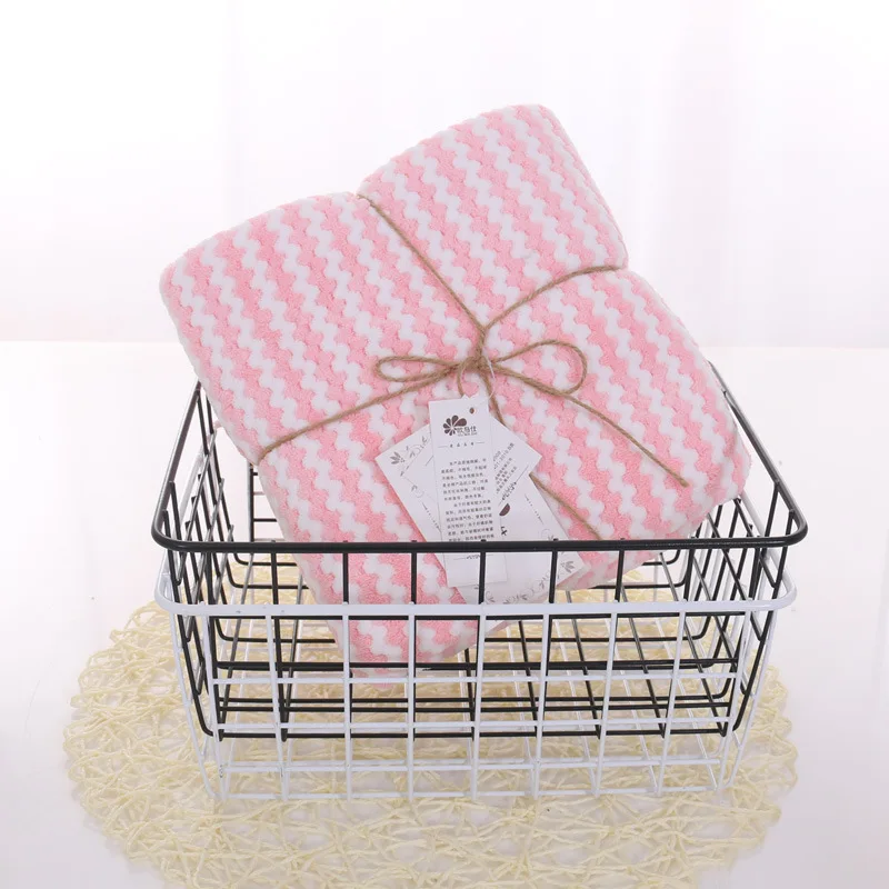 Pink 70X100cm Волнистое пушистое 3d клетчатое быстросохнущее детское одеяло, банный халат, детское пляжное одеяло, детское одеяло - Цвет: Pink 70X100cm