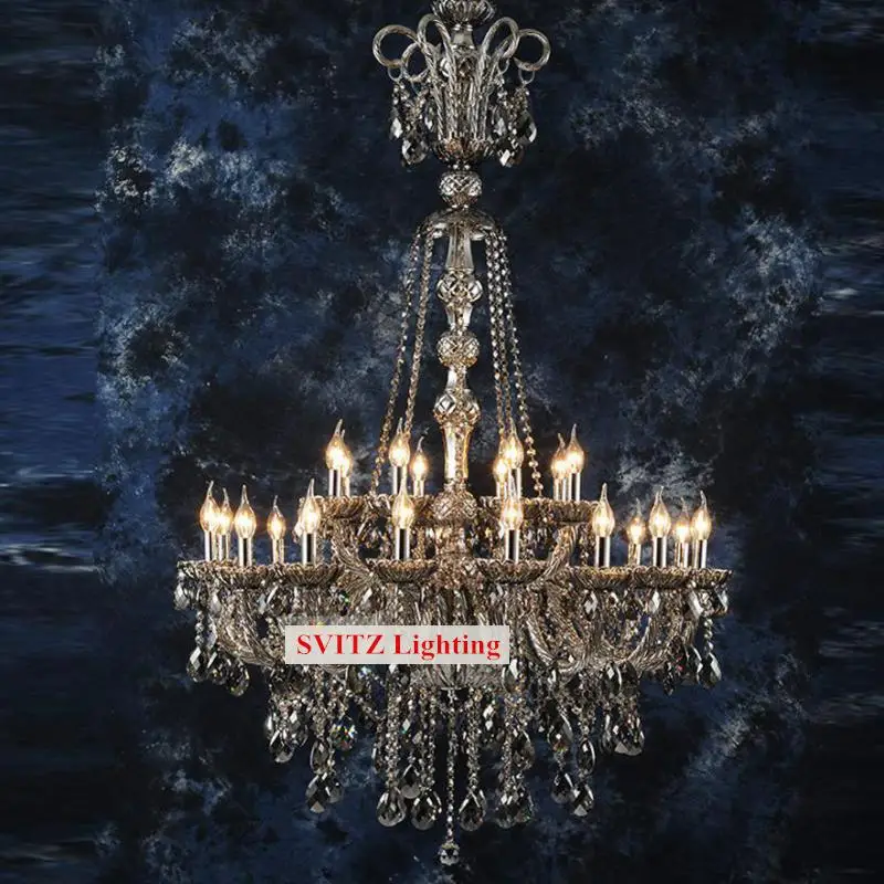 Большая Хрустальная люстра для гостиниц хрустальная лампа гостиной виллы