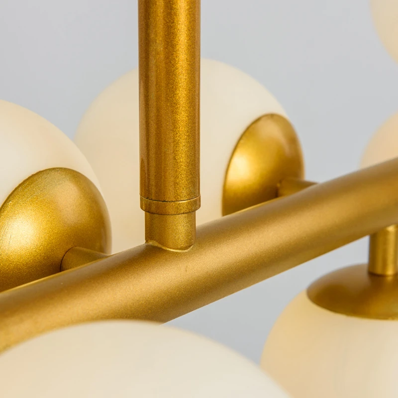 

Gold/Black 16Heads Magic Bean LED Modern Art Glass Pendant Light for Kitchen Diningroom Fixtures Industriel Iron Retro Lighting