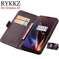 rykkz case for oneplus 6t luxury wallet genuine leather case for oneplus 6t 6 stand flip card hold phone book cover bags case