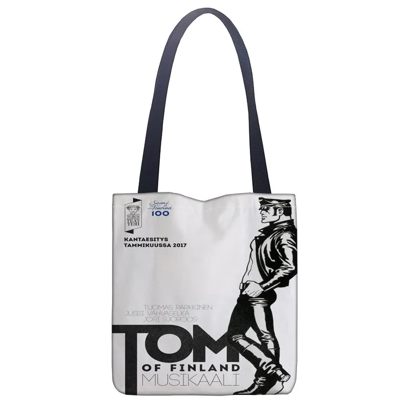 Сумка через плечо Tom of Finland холщовая с принтом логотипом на заказ | Багаж и сумки