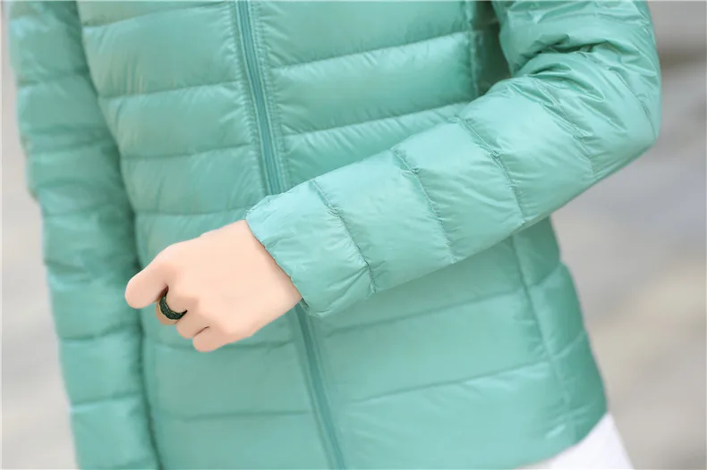 Зимняя куртка-пуховик для Для женщин ультра легкие пуховики женский пиджак