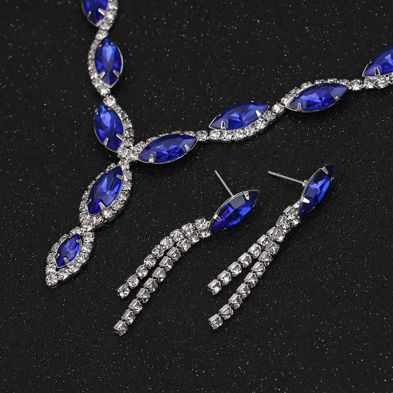 TREAZY очаровательные Королевский синий кристалл горный хрусталь свадебные