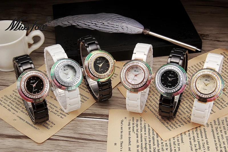 MISSFOX супер крутые недавно известный бренд часы для женщин логотип Xfcs женские со