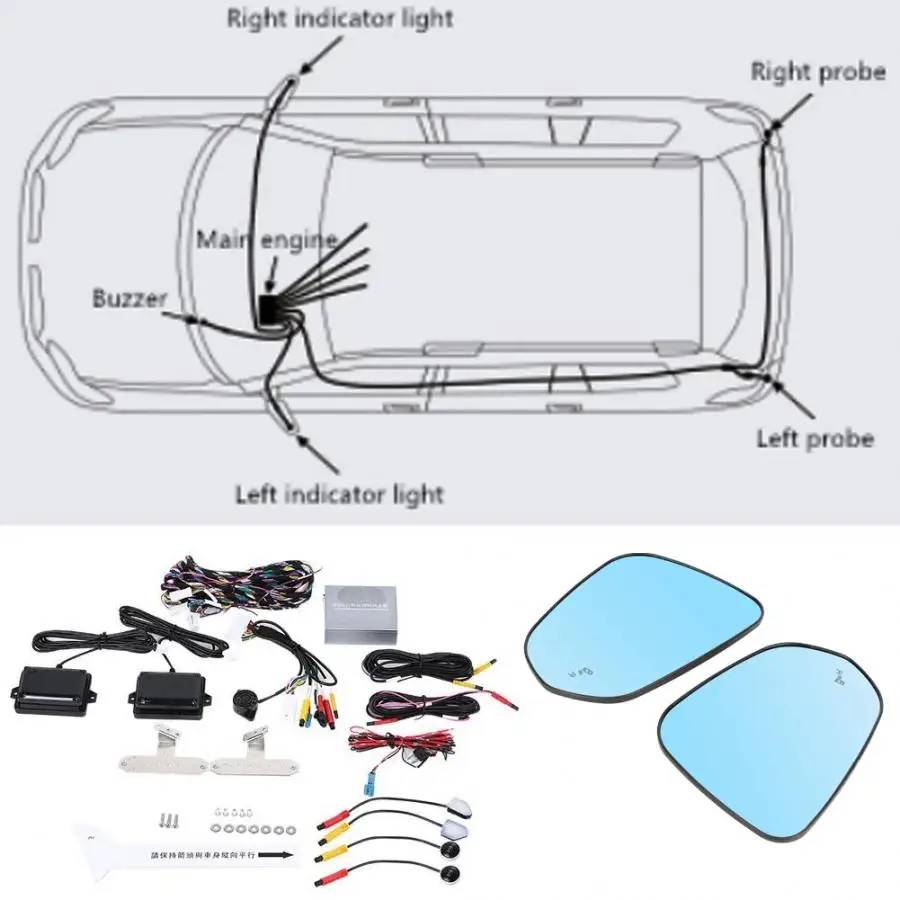 Автомобильный микроволновый радар-датчик BSD система обнаружения слепых пятен подходит для Lexus RX автомобильные аксессуары с 1 парой зеркал для слепых пятен
