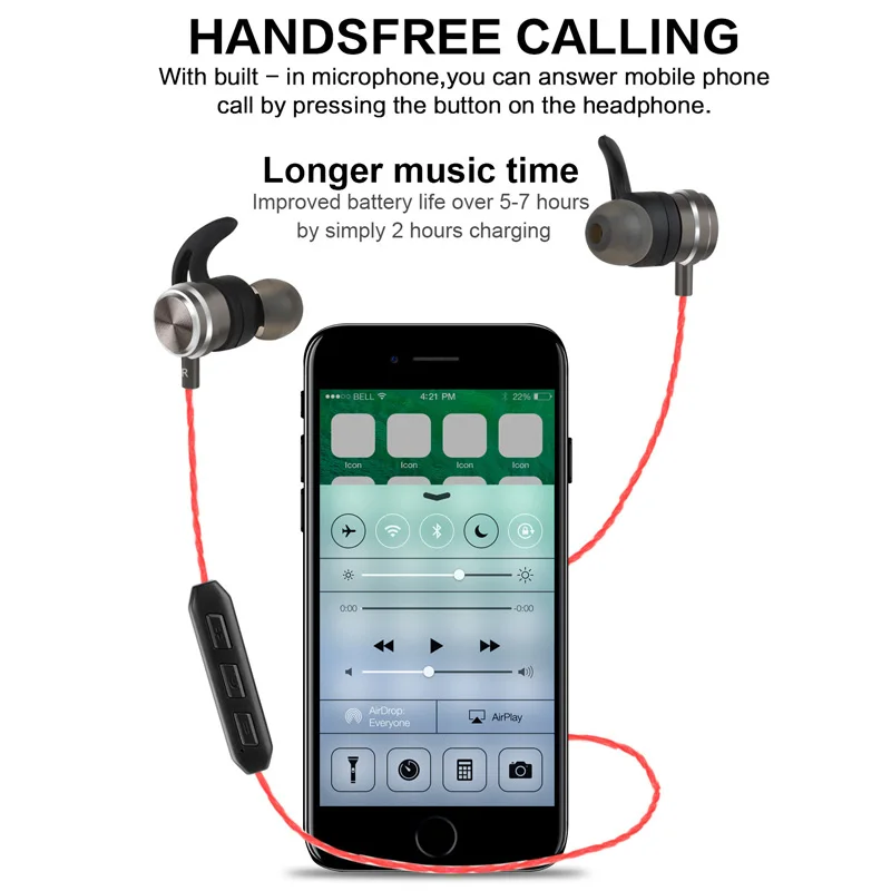 Магнитная LXD01 Беспроводной наушники стерео Спорт гарнитура Bluetooth Hi-Fi Fone де ouvido с