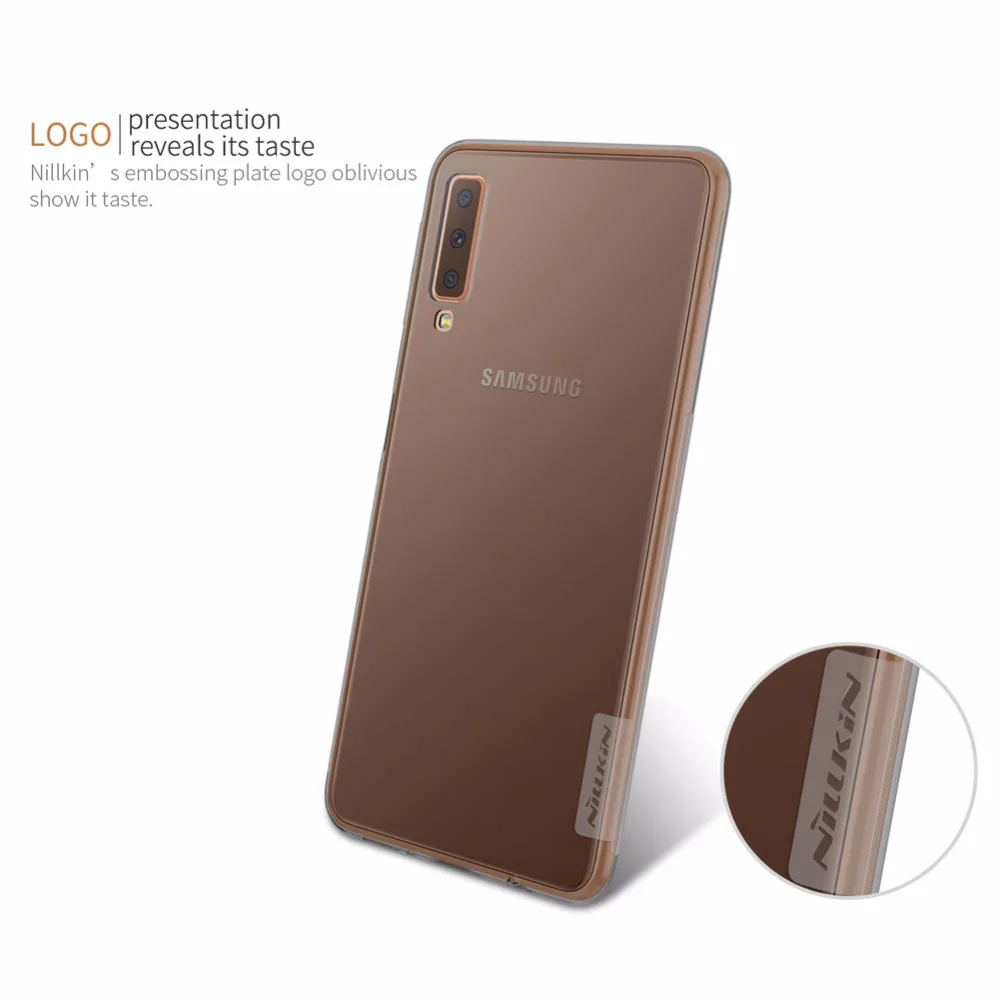 Ультратонкий силиконовый чехол для Samsung Galaxy A7 2018 Nillkin TPU 0 6 мм прозрачный