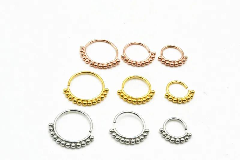 Кольцо обруч из хирургической стали 316L бесшовное Открытое кольцо для пирсинга