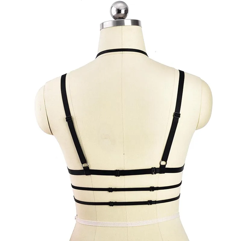 Тело клетка Жгут Связывание Белье пентаграмма эластичный ремень топы грудь