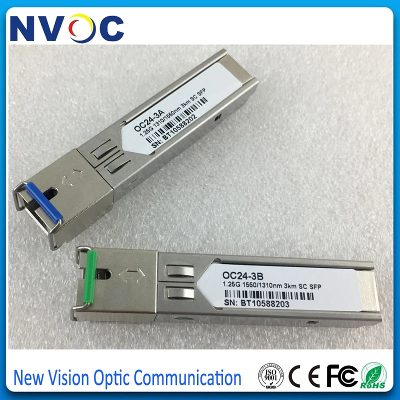 5 пара/лот 1 25 Гбит/с 1310/1550 40 км WDM DDM SC BiDi волоконно-оптический SFP трансивер