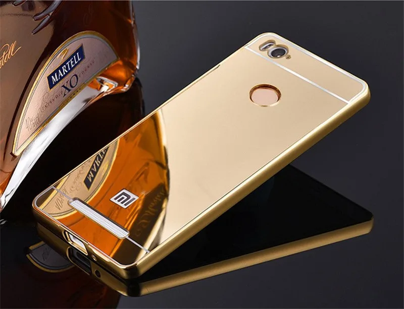 Роскошный Золотой зеркальный чехол для xiaomi redmi 3 S/4X/4A/5A/Note 4X/redmi 4Pro, алюминиевая металлическая рамка, набор, горячий чехол для телефона, Fundas чехол
