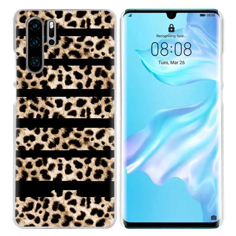 01 Чехол с тигровым леопардовым принтом для huawei P20 P Smart Z Plus P30 P10 P9 P8 mate 10 20 lite Pro Mini, жесткий чехол для телефона из поликарбоната - Цвет: 01