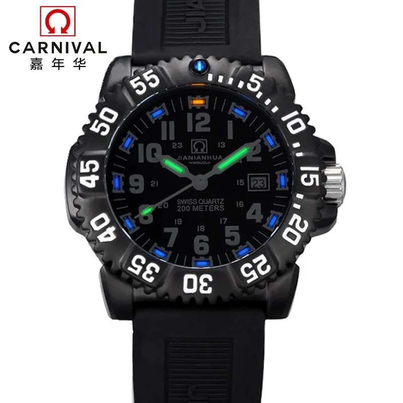 2017 вне спорта кварцевые часы большой циферблат светящиеся мужские специального