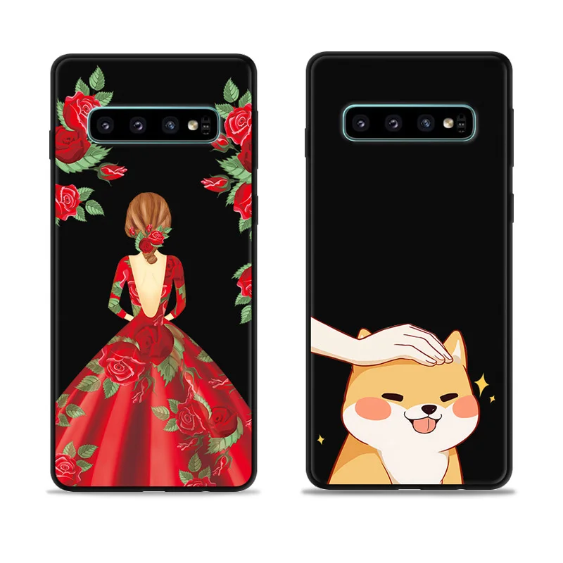 Case For Samsung Galaxy S10 Plus Cover Beautiful girl Shockproof Soft TPU Back S10+ G9750 Phone shell | Мобильные телефоны и