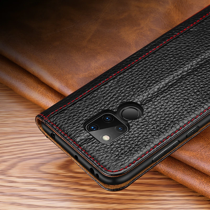 Чехол-книжка из натуральной кожи с подставкой для Huawei P30 Pro Mate 20 20X - купить по