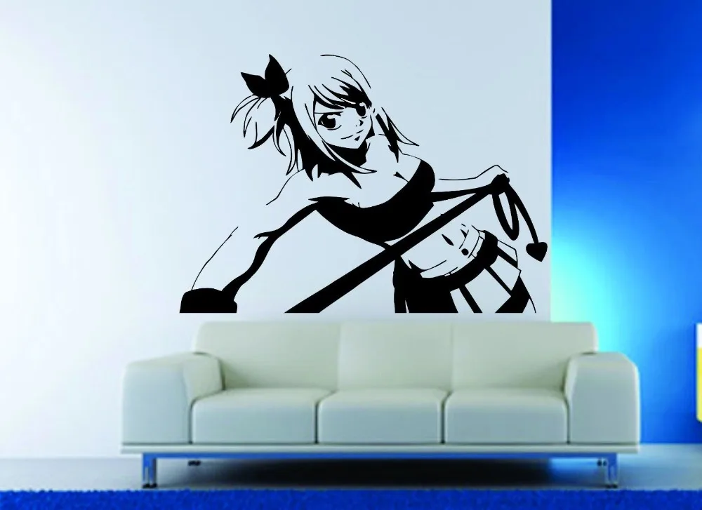 Настенный декор виниловая наклейка пистолет агент мафия женщина аниме герой