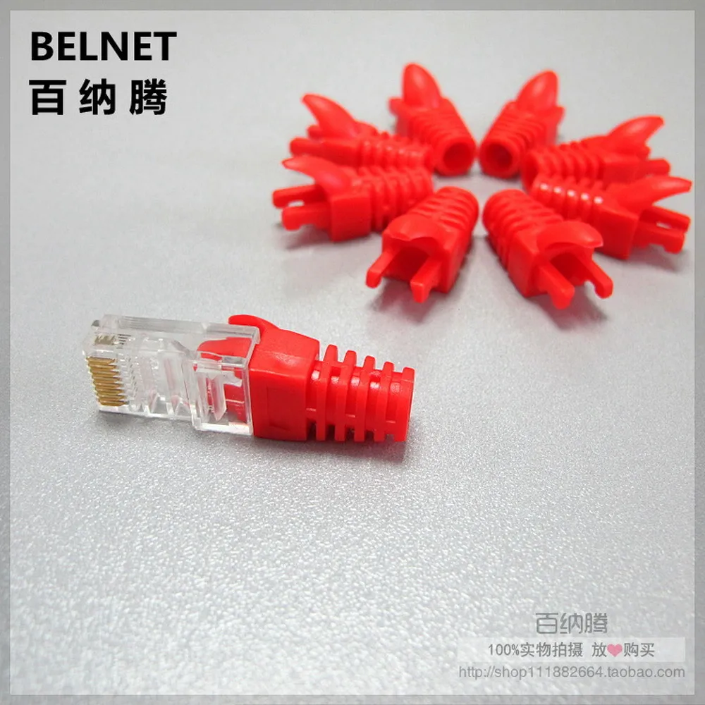 100pcs colorful RJ45 Cap Connector CAT5E CAT6 Plug Ethernet Network Cable Strain Relief Boots RJ 45 plugs Socket boot caps|rj45 cap|network