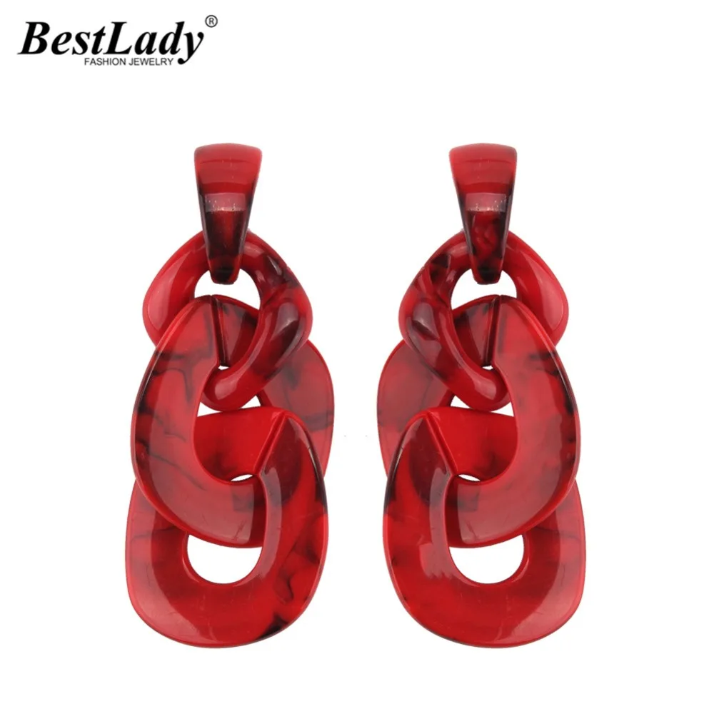 Висячие серьги Best lady из разноцветной смолы Женские винтажные богемные