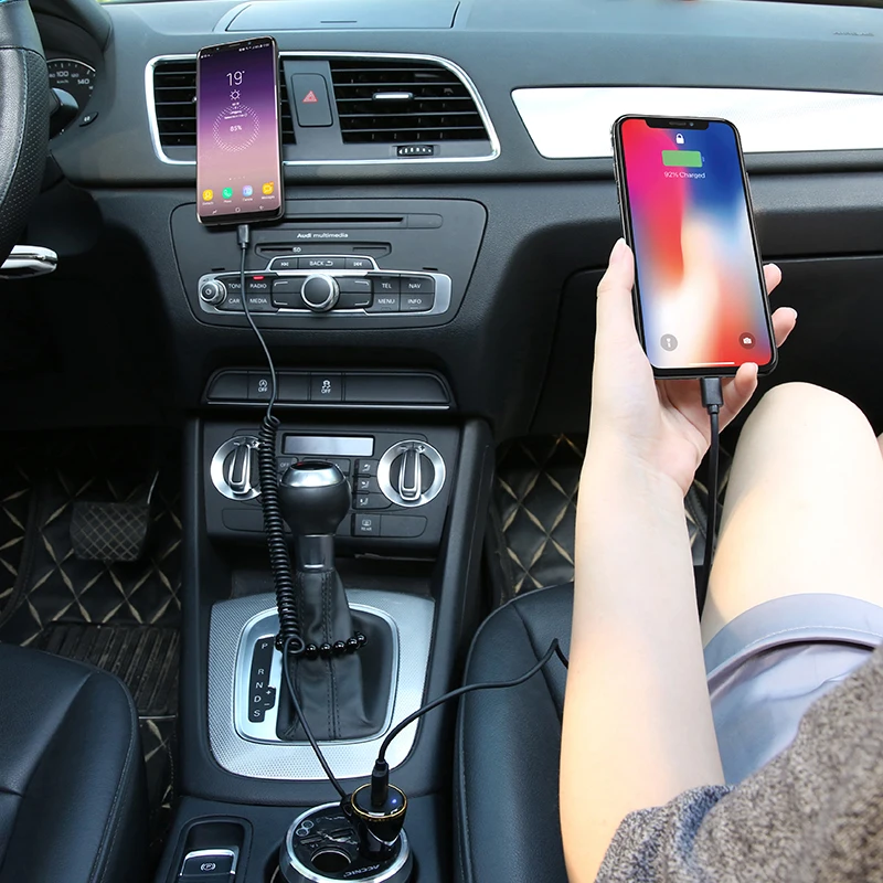 Автомобильное зарядное устройство FLOVEME USB для iPhone X 8 7 Plus универсальное