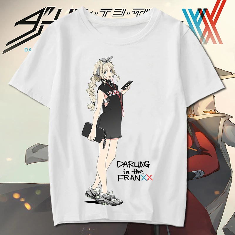 Футболка для косплея Дарлинг во Фране топ с рисунком из мультфильма Zero Two Code 002 в