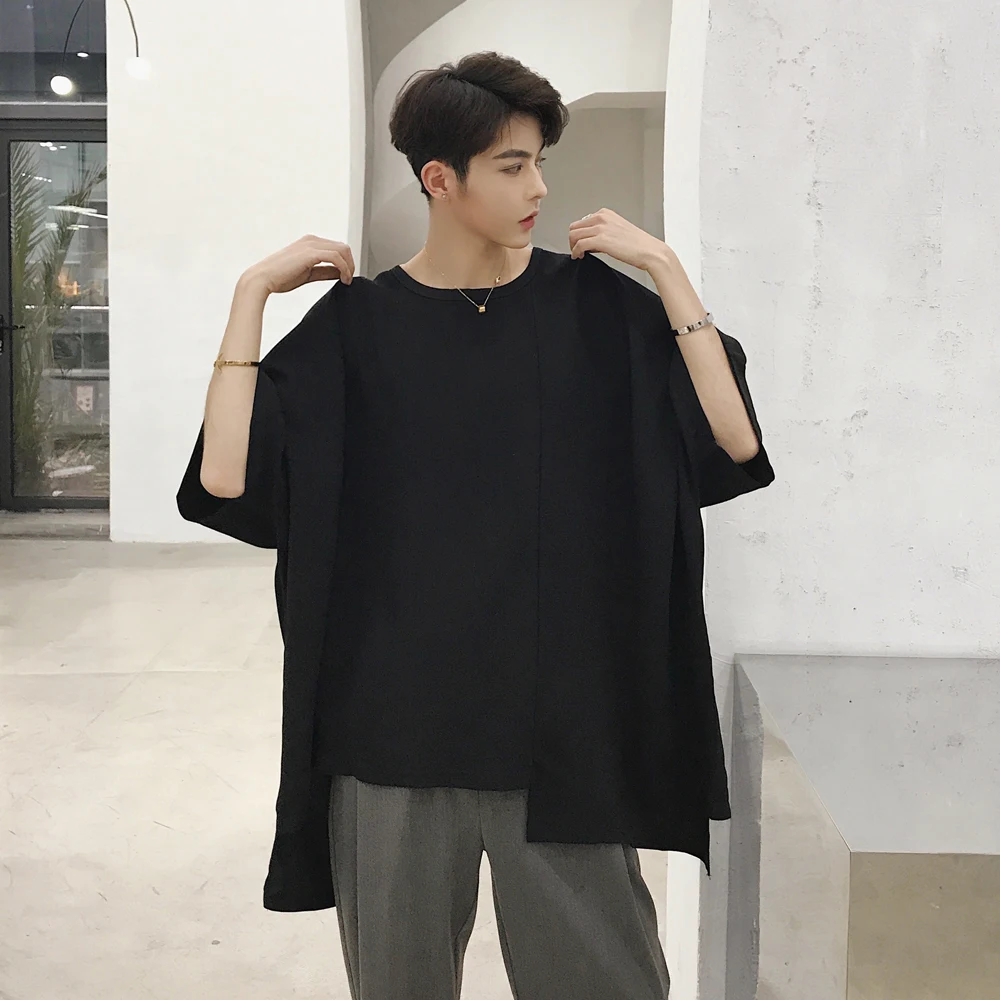 Мужская Асимметричная футболка с коротким рукавом лето 2018|personalized t-shirt|fashion