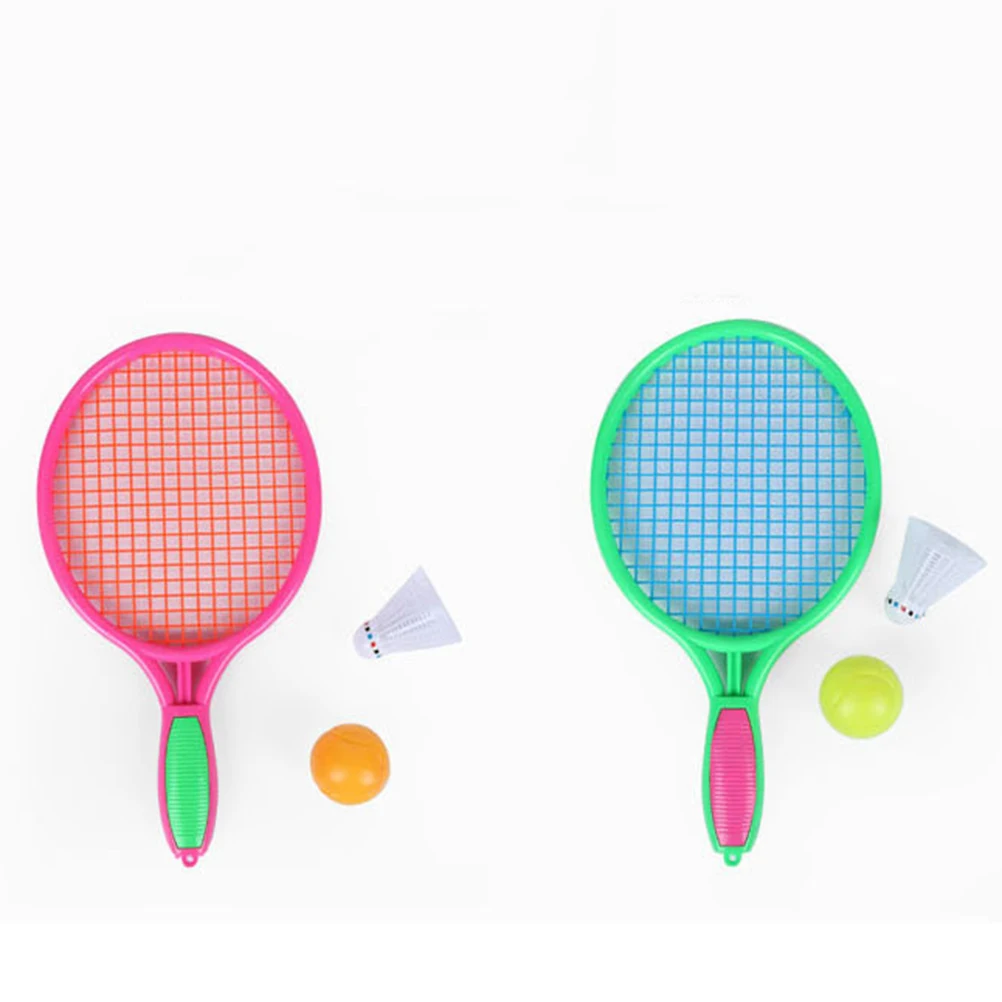 4 шт/2 набор Теннисная ракетка практичный игровой реквизит среднего размера для