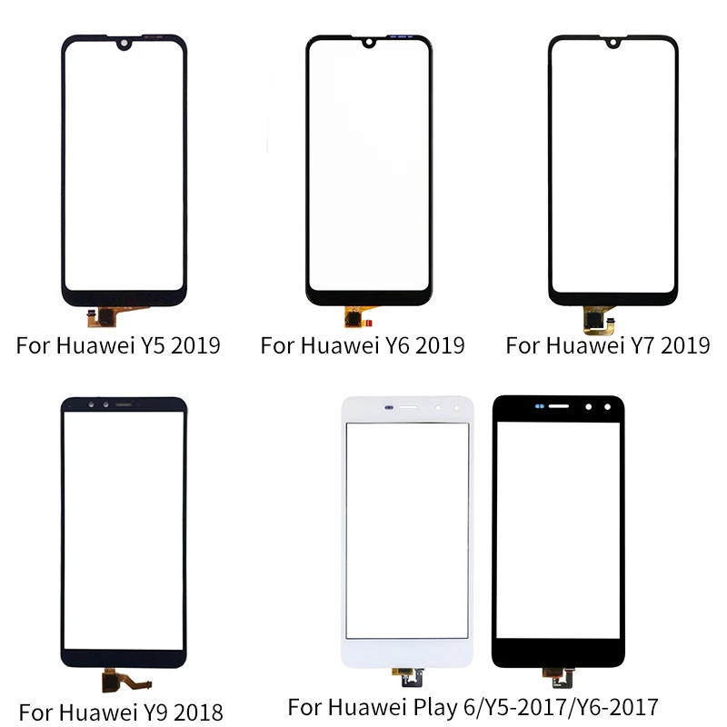 Для Huawei Y5 2019 Y6 Y7 Y9 2018 Honor Play 6 сенсорный экран дигитайзер Передняя сенсорная панель