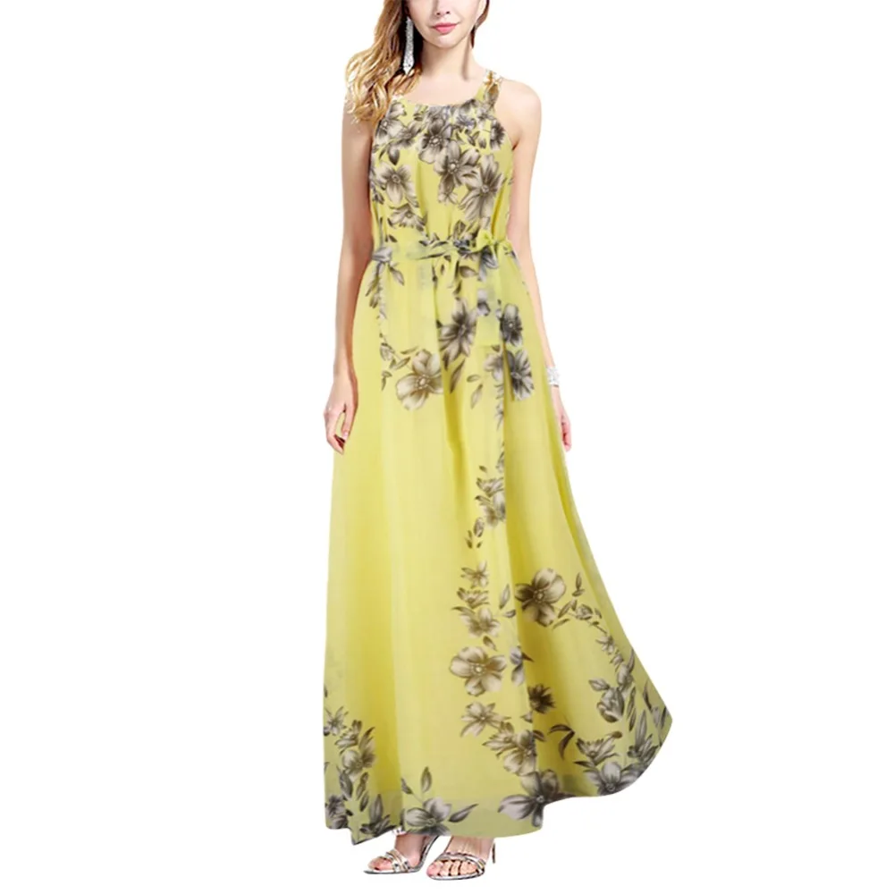 ISHINE размера плюс 2017 сексуальные летние платья для женщин богемное шифоновое