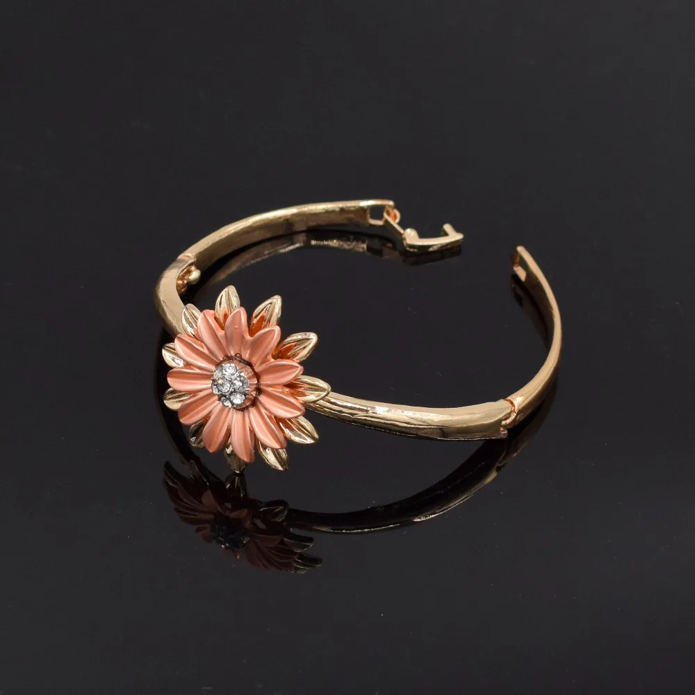 2019 новый изысканный ювелирный набор в Дубае с подсолнухом роскошные золотые