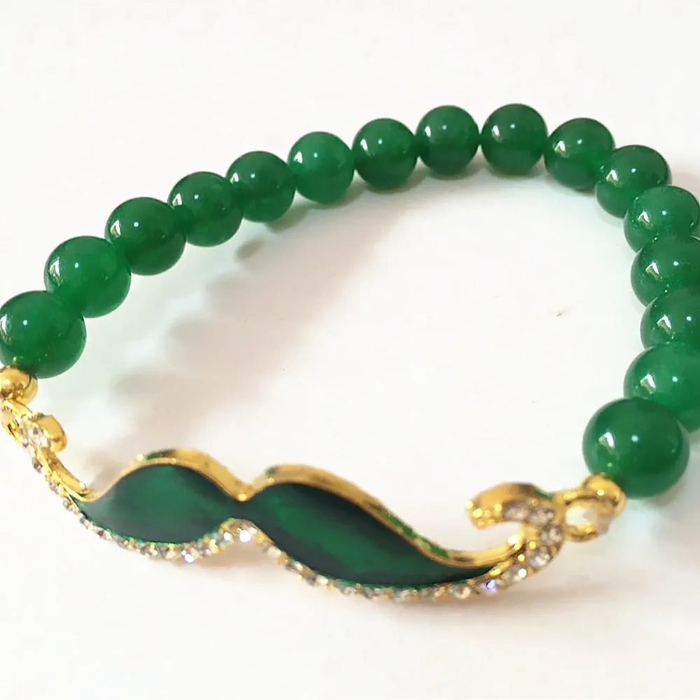 Модный браслет черный красный зеленый 8 мм круглый натуральный камень халцедон