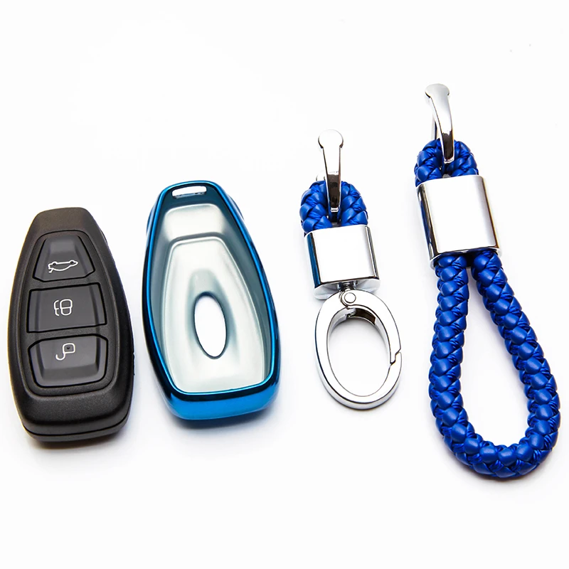 Мягкий ТПУ чехол для ключей защитный Ford Fiesta Focus Mondeo Ecosport Kuga ST ar Smart Remote Key Shell