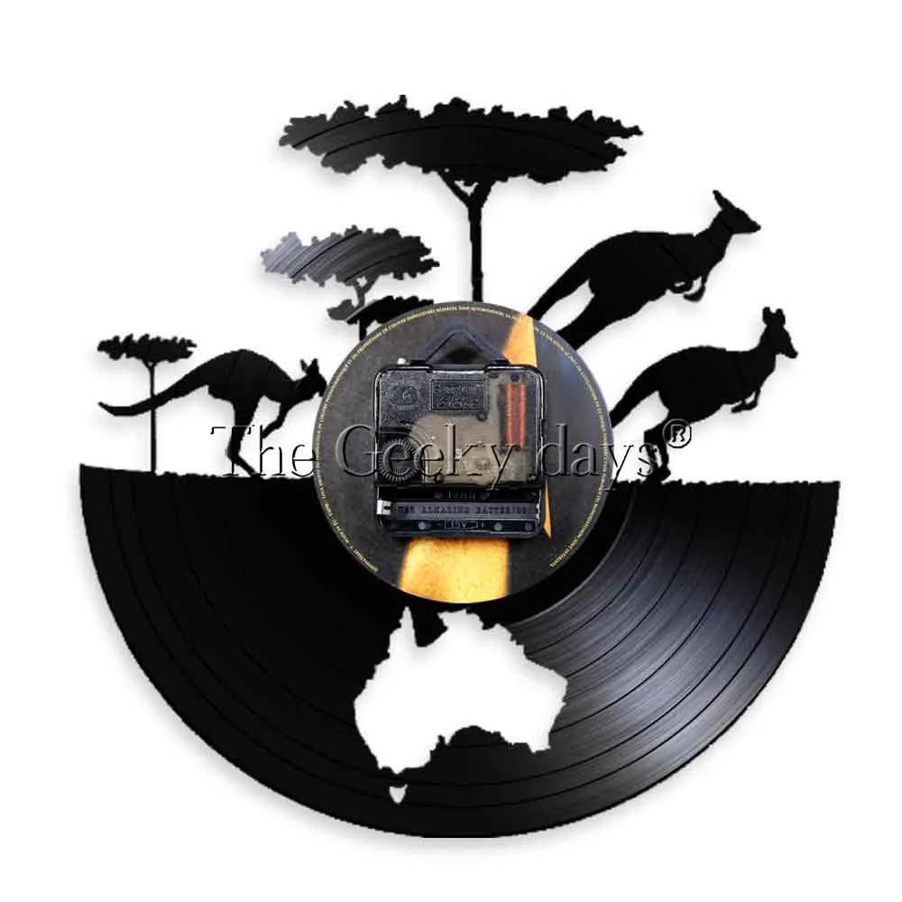 1 шт. настенные часы кенгуру 12 дюймов|wall clock|record wall clockvinyl record clock |