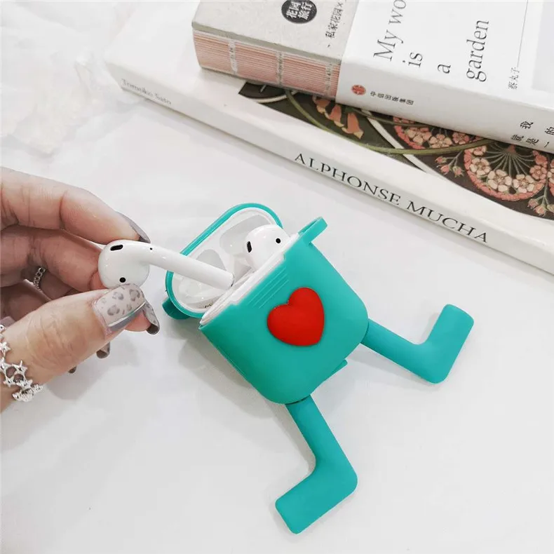 Чехол для AirPods с милым забавным изображением лягушки защитный чехол наушников