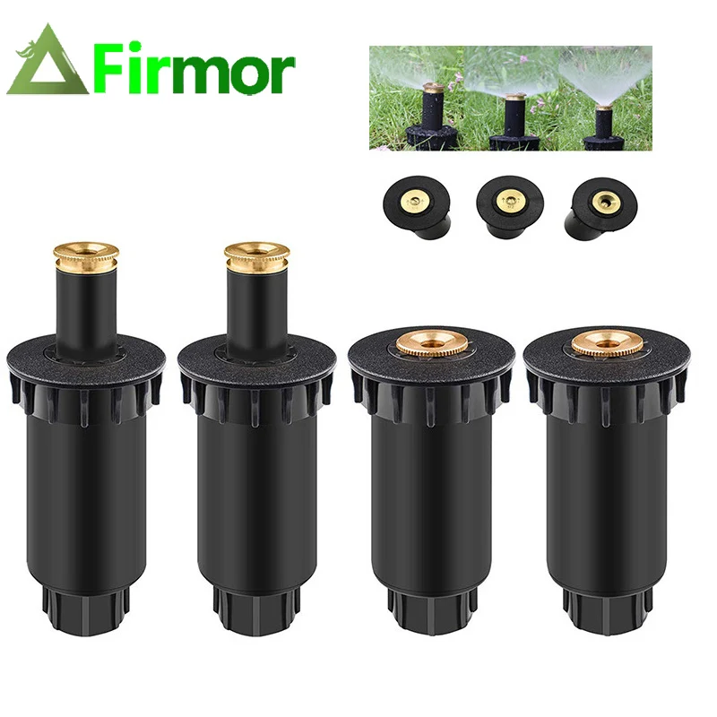 Firmor 4-дюймовый 90-360 градусов всплывающее окно газонов с латунной насадки 1/" внутренняя резьба садовый двор полива