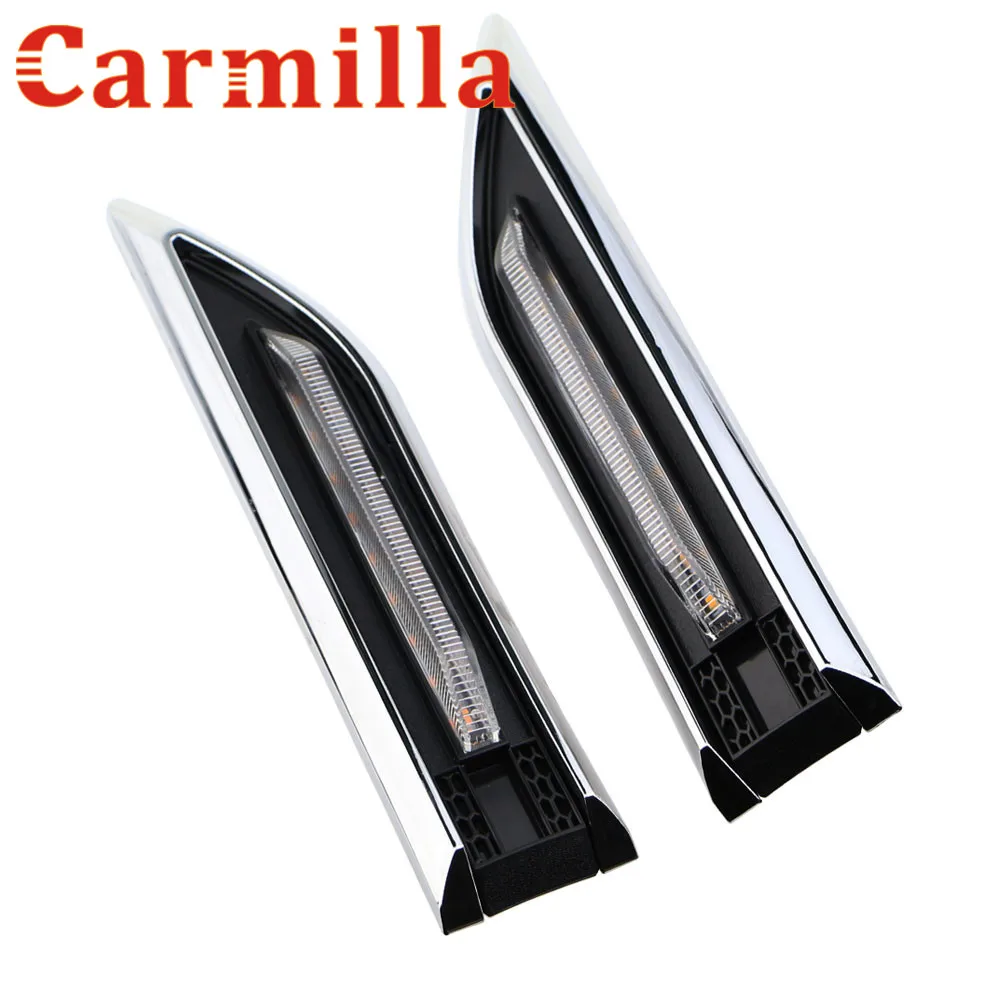 Светодиодные боковые поворотные сигналы Carmilla наклейки для передних поворотных