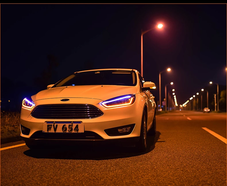 АКД стайлинга автомобилей фара для Ford светодиодная фара для Focus- фокус 4 светодиодный DRL D2H Hid динамический сигнал поворота Bi Xenon луч