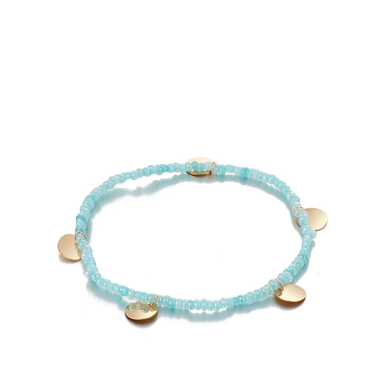 C20309 Tocona 11 Стиль Boho летние пляжные красочные бисерные браслеты для Для женщин панцирь черепахи кисточкой ножной браслет Cheville accesorios mujer - Окраска металла: C20309